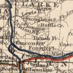 Antique Map Print Washington & Oregon Territory, Vintage Wall Art - thumbnail 2