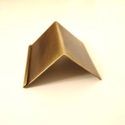 Modern Brass Price Tag Holder Handmade Patina Finish - thumbnail 4