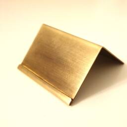 Modern Brass Price Tag Holder Handmade Patina Finish - thumbnail 2