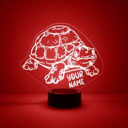 Light Up Turtle, Custom Engraved Night Light, Personalized Free, 16 Color Options With Remote Control, Turtle Desk Lamp - thumbnail 4