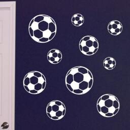 Soccer Ball Decals, Vinyl Wall Art Decals Sport Stickers Decal Set - thumbnail 1