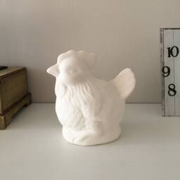 Ceramic Hen Cash Box, Ready To Paint, Bisque, Coin Bank, Piggy Banks, Figurine, Paintable Ceramics, Diy Project, U-Paint Toy - thumbnail 1