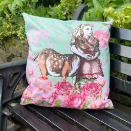 Alice in Wonderland Garden Cushion - Waterproof Outdoor Water Resistant Cushions Pillows 18 - thumbnail 2