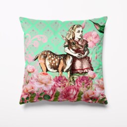 Alice in Wonderland Garden Cushion - Waterproof Outdoor Water Resistant Cushions Pillows 18 - thumbnail 1
