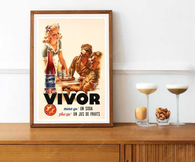Reprint Of 1940S French Soda Poster - image 1