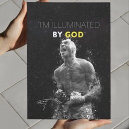 Charles Oliveira Ufc Champion Print - Faith Motivation Mma Gym Wall Art - thumbnail 2