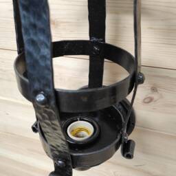 Hand Forged Dragon Wall Lamp Medieval Viking Decor - thumbnail 3