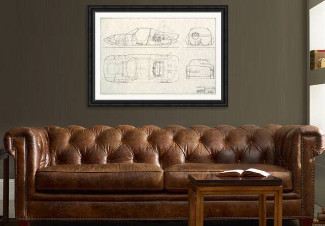 Classic Porsche 904 Carrera Gts Blueprint Art Print - image 1