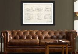 Classic Porsche 904 Carrera Gts Blueprint Art Print - thumbnail 1