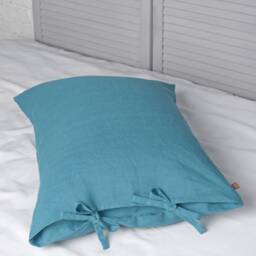 Natural Linen Pillowcase With Ties, Eco Friendly Softened Linen Pillow Case, All Sizes Standard, Sham, Queen, King, Body. Luxury Pure - thumbnail 3