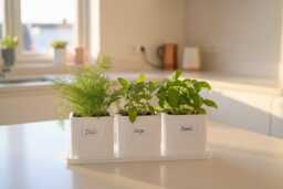 Herb Pot Set With Tray - Self-Watering 3 Planter Multiple Colour Options - thumbnail 1
