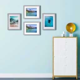 12x12 Picture Frames Black Set Of 4, White Grey Green Photo Frame With Acrylic Glass For 8x8 Mat Square - thumbnail 4