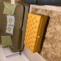 Comfy Fabric Pouffe Upholstered Chesterfield Ottoman Storage Button-Tufted Footrest & Decorative Footstool & Coffee Table - thumbnail 2