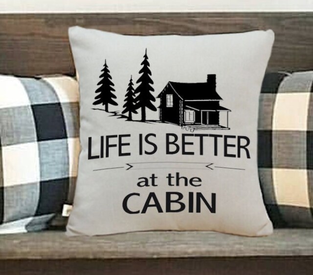 Cabin D??cor Throw Pillows. Lodge Theme Country Pillow, Farmhouse Chic, Cover Only - image 1