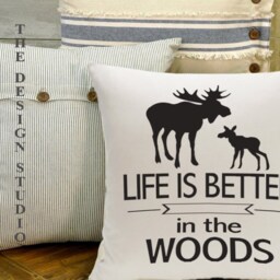 Cabin D??cor Throw Pillows. Lodge Theme Country Pillow, Farmhouse Chic, Cover Only - thumbnail 2