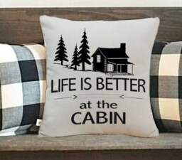 Cabin D??cor Throw Pillows. Lodge Theme Country Pillow, Farmhouse Chic, Cover Only
