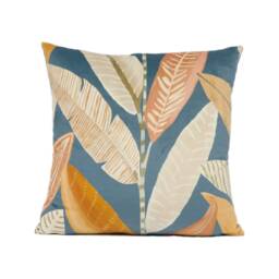 Scion - Hikkaduwa Velvet Blue/Orange Fun Bright Tropical Flora Cushion Cover Throw Pillow Designer Home D??cor - thumbnail 2