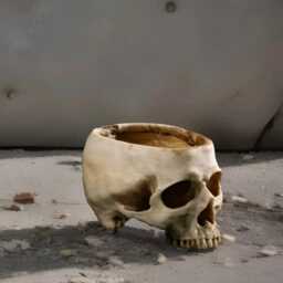 Handmade Gothic Skull Planter Plant Pot Resin Faux Human Skeleton Holder - thumbnail 3