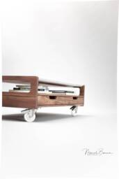 Marble Coffee Table, Center Table , Living Room Made Of Solid Walnut/Oak Board