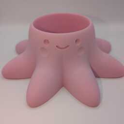Kawaii Purple Octopus Plant Pot - Various Colours Storage Pot, Gifts, Cute Sea Creature Planter - Birthday Gifts - thumbnail 3
