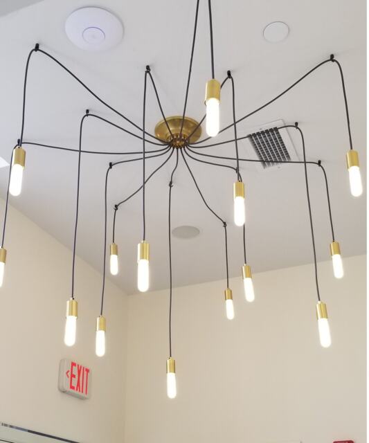 Spider Chandelier - 14 Pendant Swag Custom Lighting Led White Tube Lights Octopus - image 1