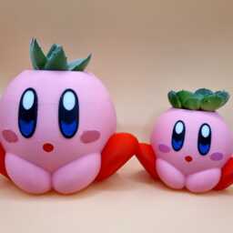 Kirby Planter & Pen Holder, Cute 3D Printed Plant Pot, Succulent & Cactus Gamer Desk Decor, Nintendo Inspired Gift, 3 Designs - thumbnail 3