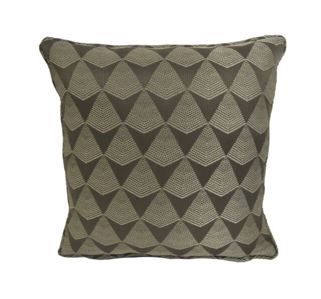 Romo - Orsi Carob Lustrous Geometric Art Deco Metallic Weave Designer Cushion Cover Handmade Throw Pillow Luxury Home Decor