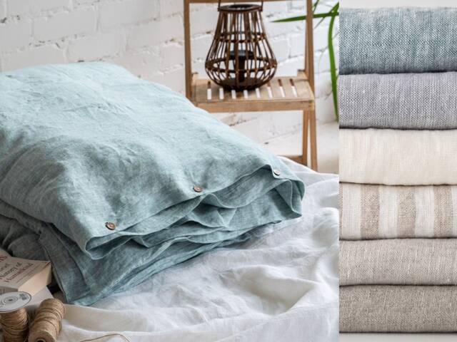 Linen Duvet Cover - Queen, King, Double, Full, Twin Sizes Custom Comforter Washed Natural Bedding - image 1
