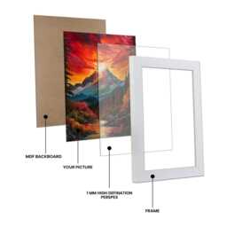 A4 A5 A1 A3 A2 Colourful Picture Frames, Trendy Wall Art Photo Frame Gift For Family, Modern Style Black White Gray Poster - thumbnail 2