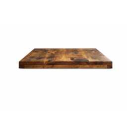 Grantham Rustic Industrial Coffee Table - Handmade Wood With Square Legs - thumbnail 4