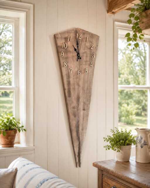 Extra Large Rustic Wooden Wall Clock, 1 Metre Tall Statement Farmhouse D??cor All Proceeds Going To St Columbas Hospice - image 1