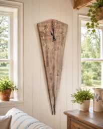 Extra Large Rustic Wooden Wall Clock, 1 Metre Tall Statement Farmhouse D??cor All Proceeds Going To St Columbas Hospice - thumbnail 1