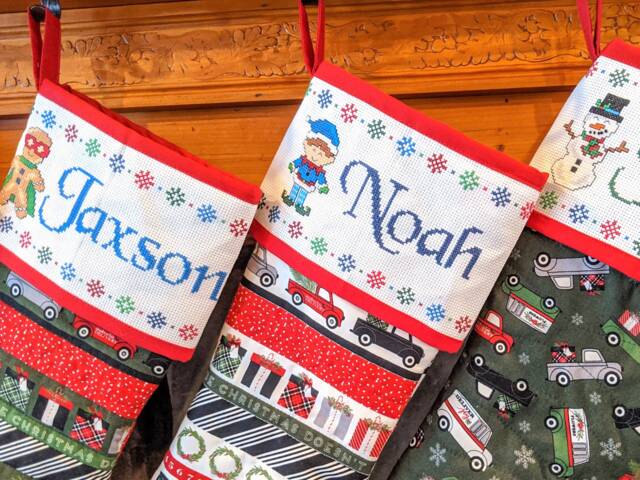 2026 Pre-Order Personalization For Your Stocking - Cross Stitch/Embroidery Cuff Detail Only - Custom Stitch Christmas - image 1