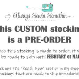 2026 Pre-Order Personalization For Your Stocking - Cross Stitch/Embroidery Cuff Detail Only - Custom Stitch Christmas - thumbnail 2