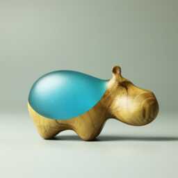 Duo Hippopotamus Sculpture - 28 - thumbnail 4