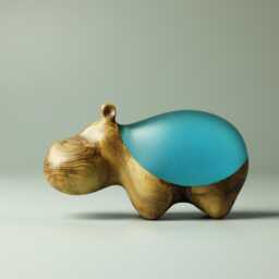 Duo Hippopotamus Sculpture - 28 - thumbnail 1