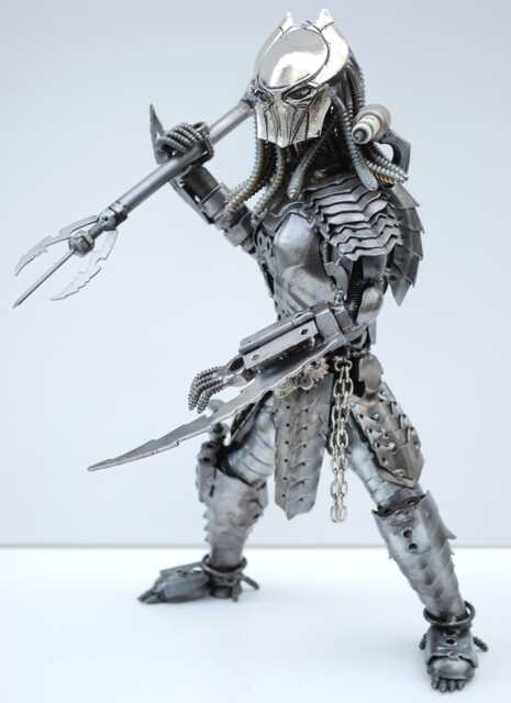 Scrap Metal Predator Sculpture, Handmade Recycled Home Decor Item, Unique Anniversary Gift For Him - image 1