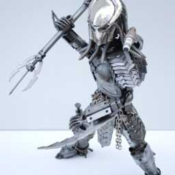 Scrap Metal Predator Sculpture, Handmade Recycled Home Decor Item, Unique Anniversary Gift For Him - thumbnail 4