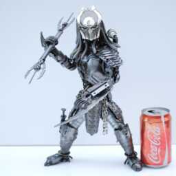 Scrap Metal Predator Sculpture, Handmade Recycled Home Decor Item, Unique Anniversary Gift For Him - thumbnail 2
