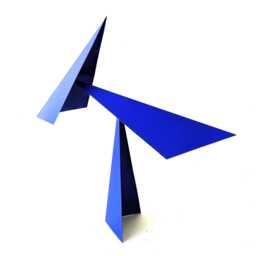 Blue Acuti Standing Mobile Kinetic Sculpture - thumbnail 1