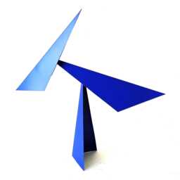 Blue Acuti Standing Mobile Kinetic Sculpture - thumbnail 3