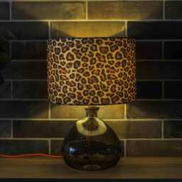Lampshade Classic Animal Leopard Print Velvet - Drum Lamp Shade 25cm 30cm 35cm 40cm 45cm Table Lamp Shade, Ceiling Pendant - thumbnail 3