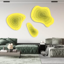 Layered Acrylic Wall Art Set Modern Abstract Prints, Multicolor Decor - thumbnail 3