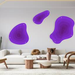 Layered Acrylic Wall Art Set Modern Abstract Prints, Multicolor Decor - thumbnail 4