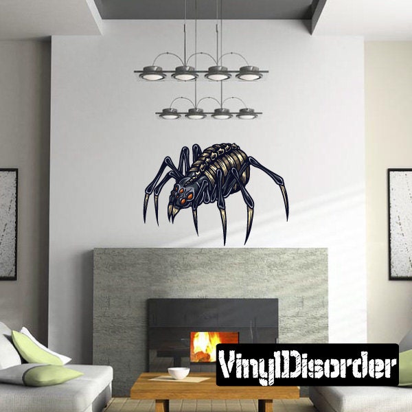 Spider Wall Decal - Fabric Vinyl Removable & Reusable Spideruscolor004Et