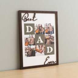 Custom Wooden Dad Picture Frame, Best Ever Photo Gift For Father's Day Y79 - thumbnail 4