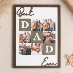 Custom Wooden Dad Picture Frame, Best Ever Photo Gift For Father's Day Y79