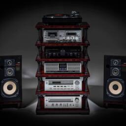 Audio Rack With Adjustable Shelf Height/Record Player Stand Turntable Hifi Stereo Cabinet - thumbnail 3