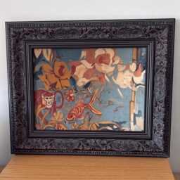 Embossed Leaf Black Dark Mahogany Picture Frame, All Sizes - thumbnail 3
