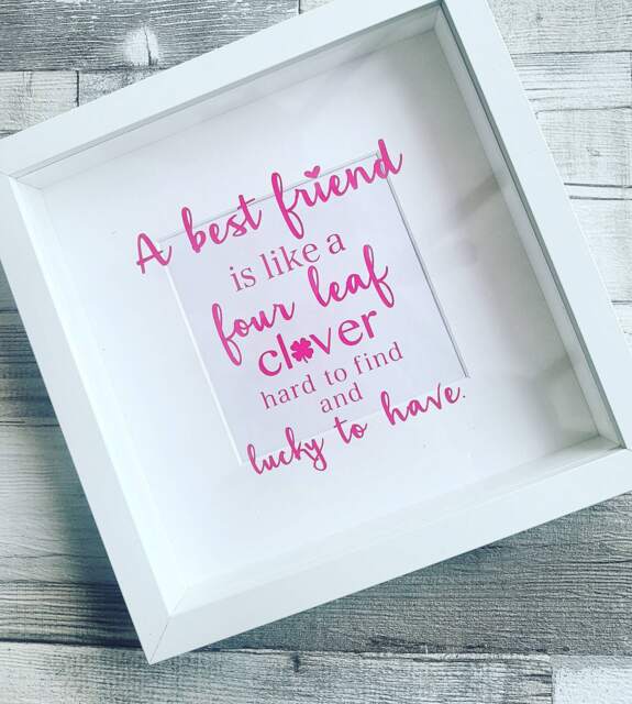 Best Friend Box Photo Frame, Picture Gift For A Friend, Is Like Four Leaf Clover, Home Decor, Hanging Frame - image 1